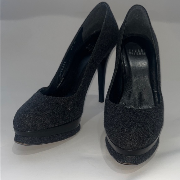 EUC STUART WEITZMAN Wool Platform Pumps - Picture 15 of 15